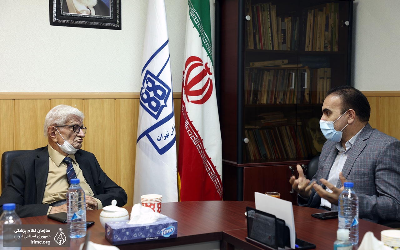دیدار رئیس کل سازمان با رییس دانشگاه تهران و استاد بهادری در دفتر دانش آموختگان‌ 24 مهر 1400 
